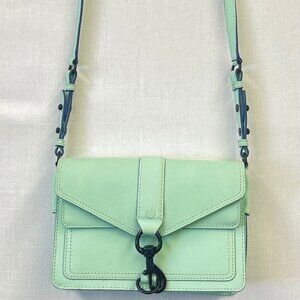 Rebecca Minkoff Crossbody- Mint Green, Blue Trim NWOT